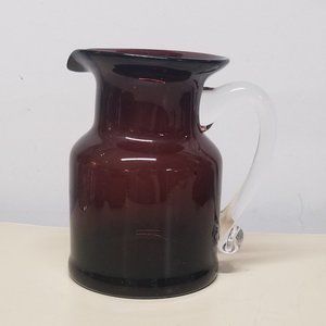 Amethyst Glass Blown Pitcher